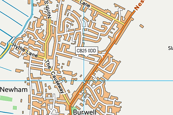 Burwell Community Sports Centre Ltd map (CB25 0DD) - OS VectorMap District (Ordnance Survey)