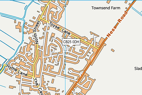 CB25 0DH map - OS VectorMap District (Ordnance Survey)