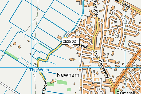 CB25 0DT map - OS VectorMap District (Ordnance Survey)