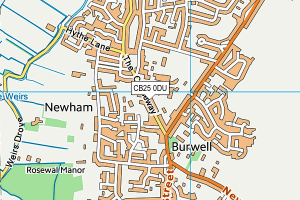 Burwell Village College (Primary) map (CB25 0DU) - OS VectorMap District (Ordnance Survey)