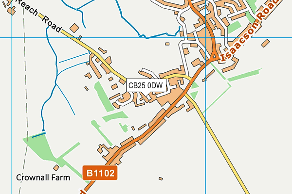 CB25 0DW map - OS VectorMap District (Ordnance Survey)