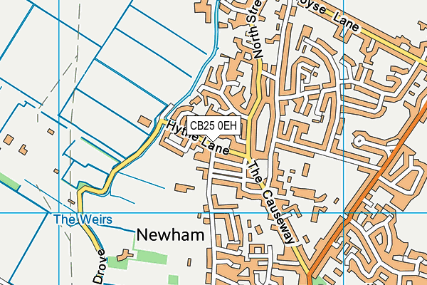 CB25 0EH map - OS VectorMap District (Ordnance Survey)
