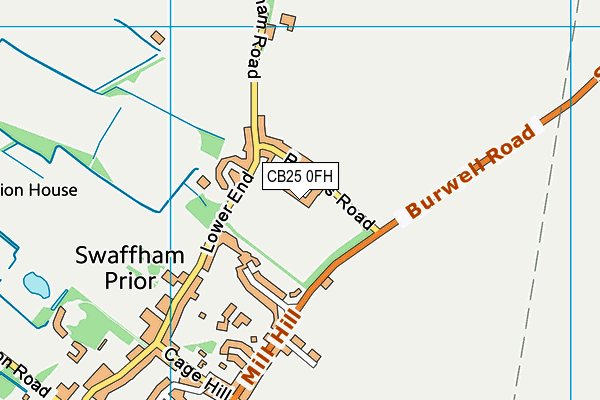 CB25 0FH map - OS VectorMap District (Ordnance Survey)