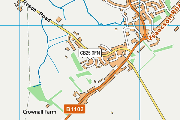 CB25 0FN map - OS VectorMap District (Ordnance Survey)