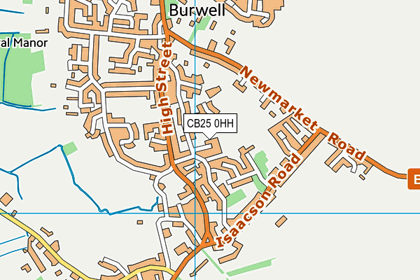 CB25 0HH map - OS VectorMap District (Ordnance Survey)