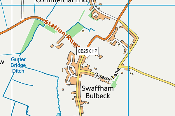 Swaffham Bulbeck Recreation Ground map (CB25 0HP) - OS VectorMap District (Ordnance Survey)