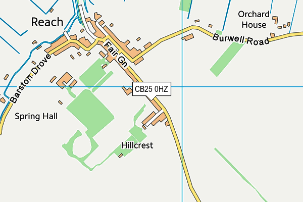 CB25 0HZ map - OS VectorMap District (Ordnance Survey)