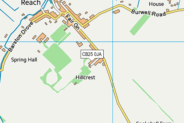 CB25 0JA map - OS VectorMap District (Ordnance Survey)