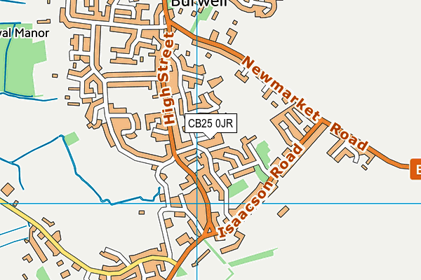 CB25 0JR map - OS VectorMap District (Ordnance Survey)