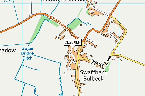 CB25 0LP map - OS VectorMap District (Ordnance Survey)