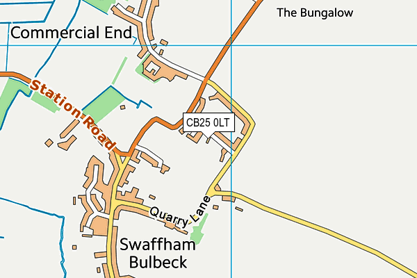 CB25 0LT map - OS VectorMap District (Ordnance Survey)