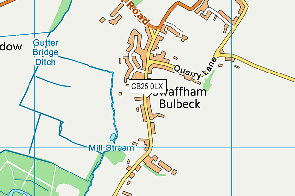 Swaffham Bulbeck Church of England Primary School map (CB25 0LX) - OS VectorMap District (Ordnance Survey)