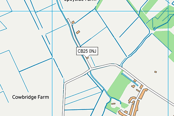 CB25 0NJ map - OS VectorMap District (Ordnance Survey)