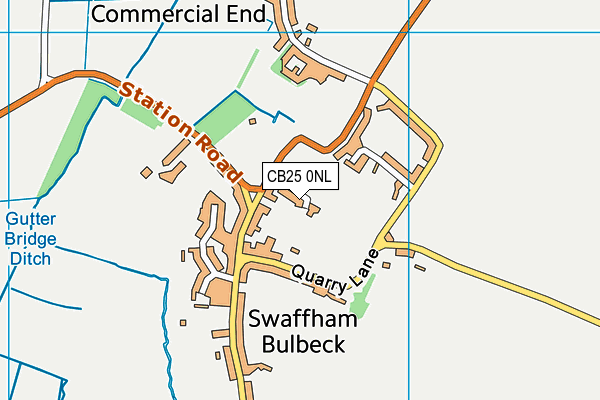 CB25 0NL map - OS VectorMap District (Ordnance Survey)