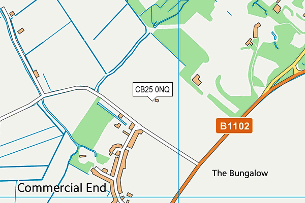 CB25 0NQ map - OS VectorMap District (Ordnance Survey)