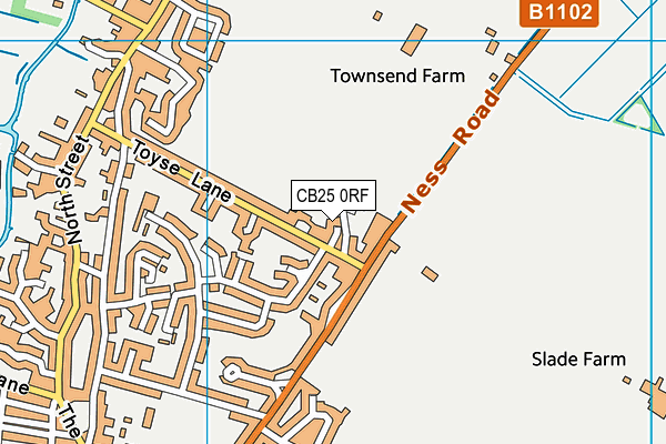 CB25 0RF map - OS VectorMap District (Ordnance Survey)