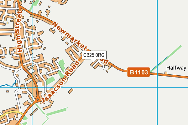 CB25 0RG map - OS VectorMap District (Ordnance Survey)