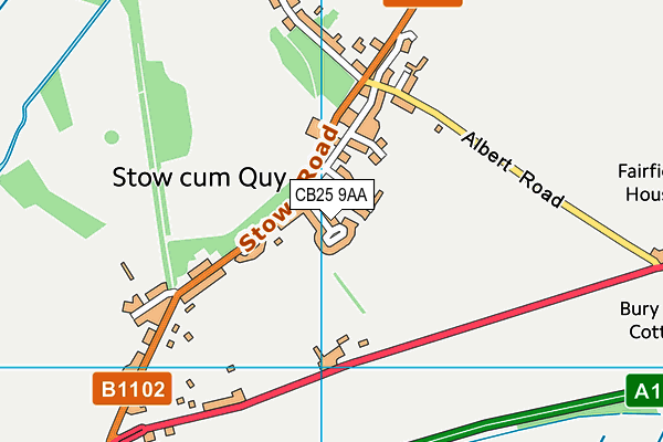 CB25 9AA map - OS VectorMap District (Ordnance Survey)