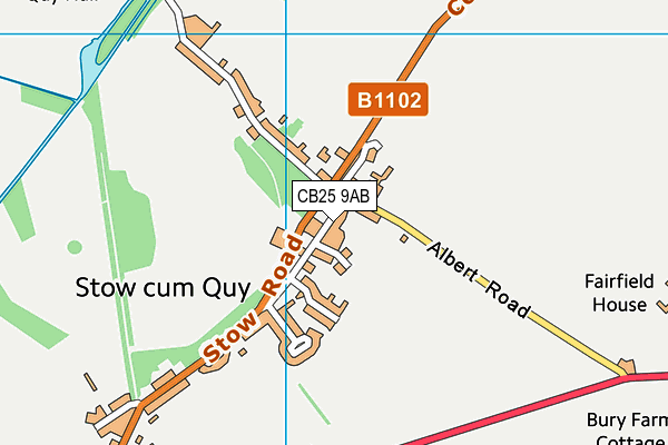 Stow-cum-quy Village Hall map (CB25 9AB) - OS VectorMap District (Ordnance Survey)