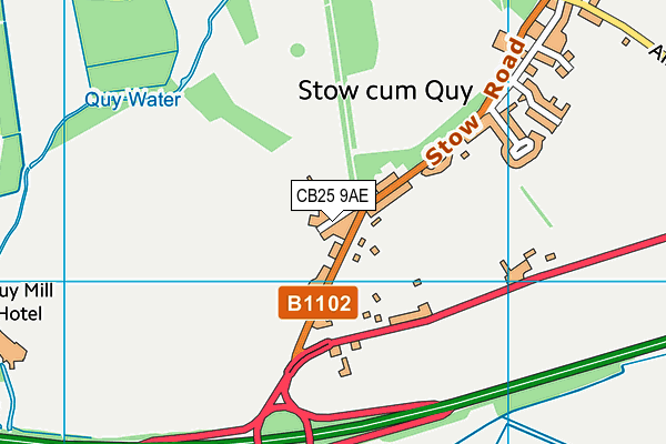 CB25 9AE map - OS VectorMap District (Ordnance Survey)