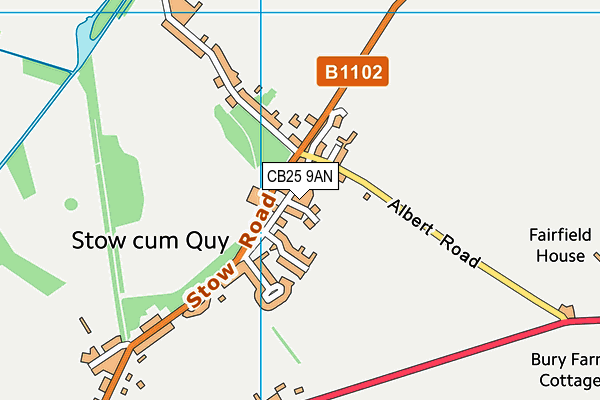 CB25 9AN map - OS VectorMap District (Ordnance Survey)