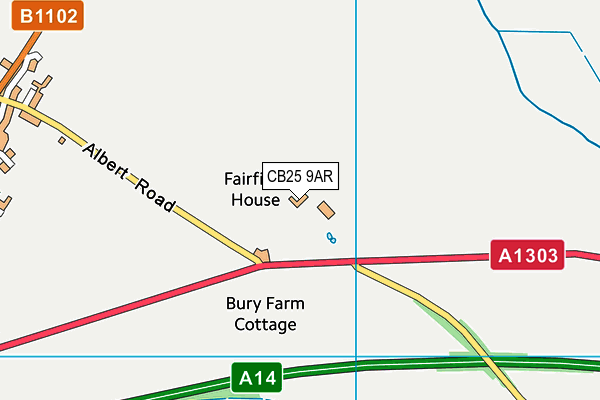 CB25 9AR map - OS VectorMap District (Ordnance Survey)