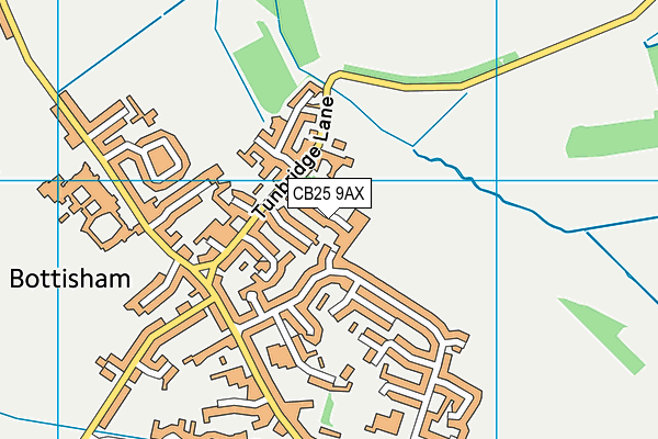 CB25 9AX map - OS VectorMap District (Ordnance Survey)