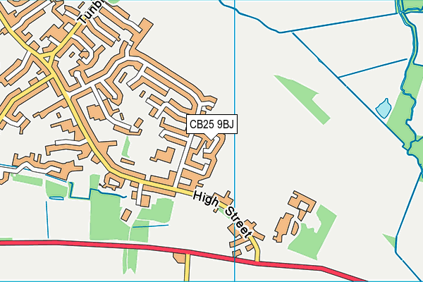 CB25 9BJ map - OS VectorMap District (Ordnance Survey)