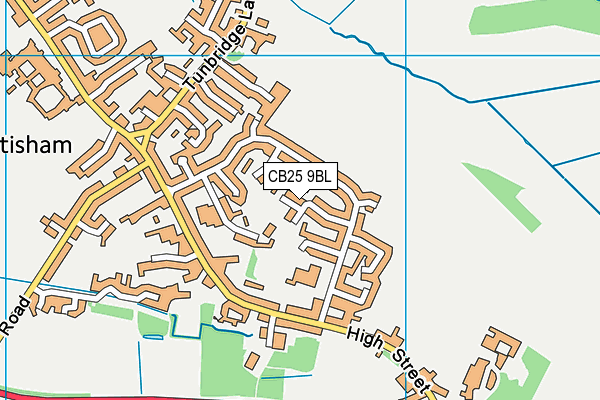 CB25 9BL map - OS VectorMap District (Ordnance Survey)