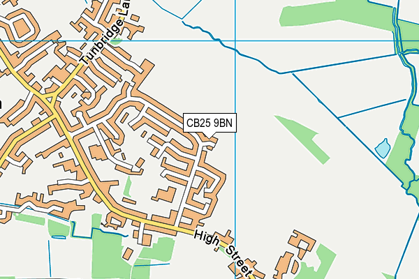 CB25 9BN map - OS VectorMap District (Ordnance Survey)