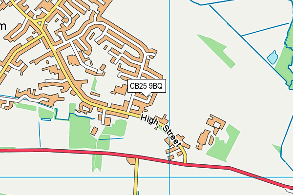 CB25 9BQ map - OS VectorMap District (Ordnance Survey)