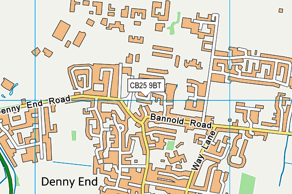 CB25 9BT map - OS VectorMap District (Ordnance Survey)