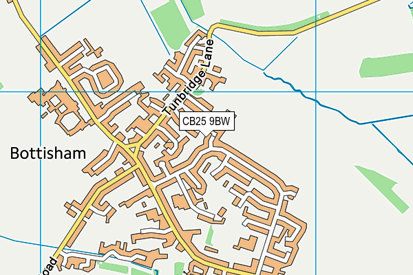 CB25 9BW map - OS VectorMap District (Ordnance Survey)