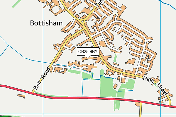 CB25 9BY map - OS VectorMap District (Ordnance Survey)