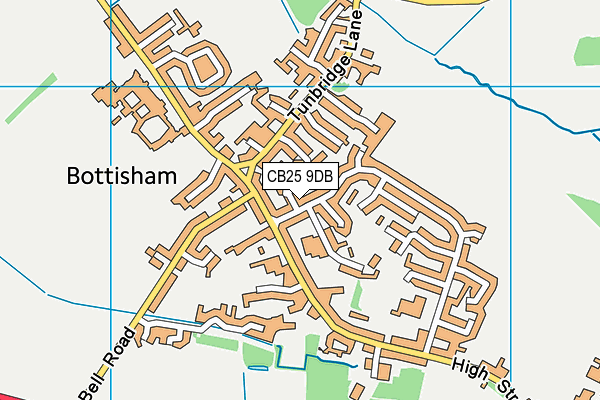 CB25 9DB map - OS VectorMap District (Ordnance Survey)