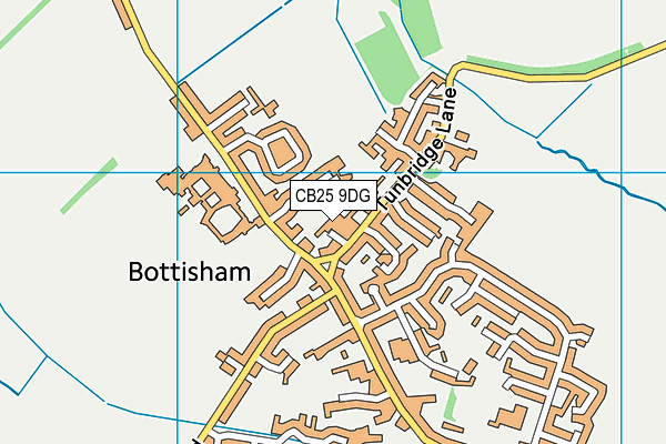 CB25 9DG map - OS VectorMap District (Ordnance Survey)