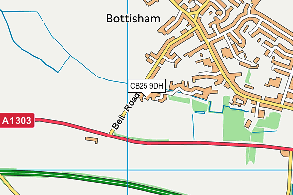 CB25 9DH map - OS VectorMap District (Ordnance Survey)