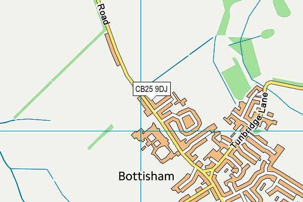 Anglian Leisure Bottisham map (CB25 9DJ) - OS VectorMap District (Ordnance Survey)