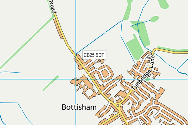 CB25 9DT map - OS VectorMap District (Ordnance Survey)