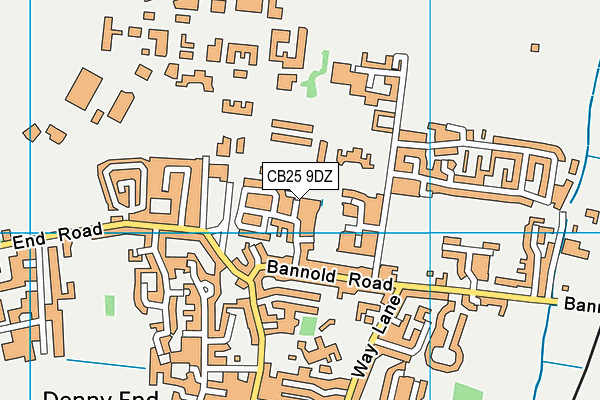 CB25 9DZ map - OS VectorMap District (Ordnance Survey)