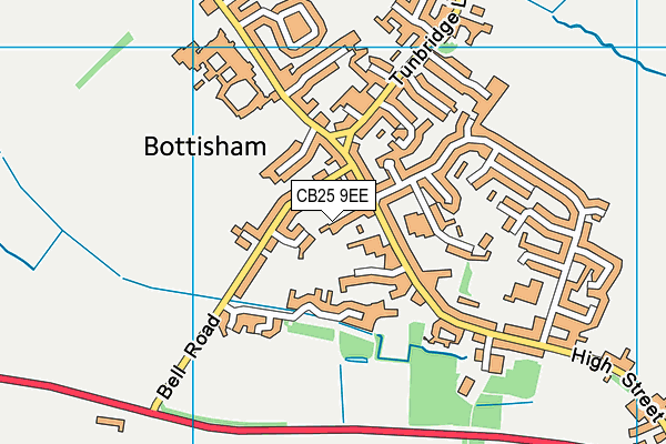 CB25 9EE map - OS VectorMap District (Ordnance Survey)