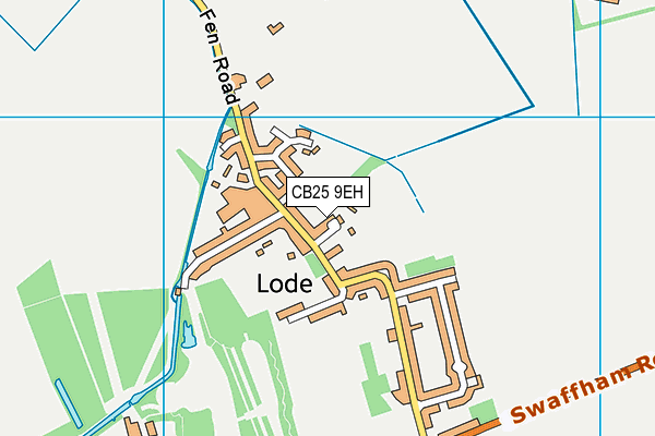Lode Playing Field map (CB25 9EH) - OS VectorMap District (Ordnance Survey)