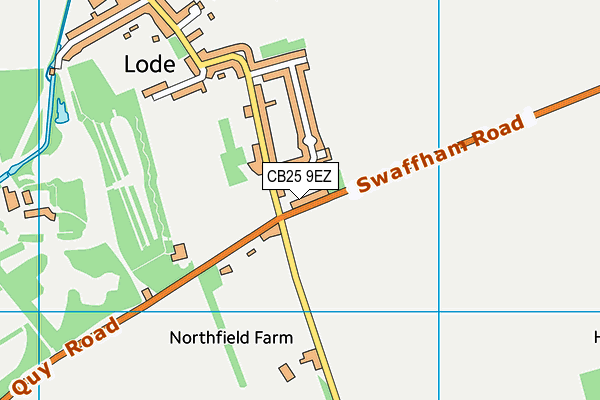 CB25 9EZ map - OS VectorMap District (Ordnance Survey)