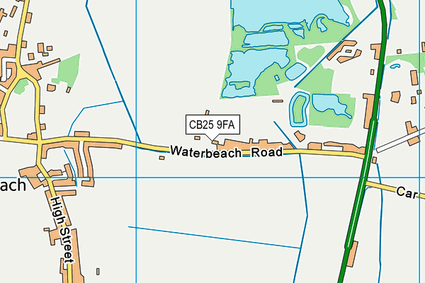 CB25 9FA map - OS VectorMap District (Ordnance Survey)