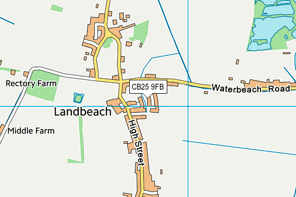 CB25 9FB map - OS VectorMap District (Ordnance Survey)