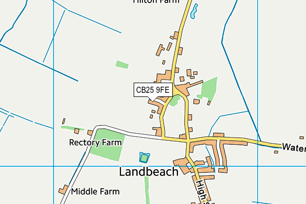 CB25 9FE map - OS VectorMap District (Ordnance Survey)