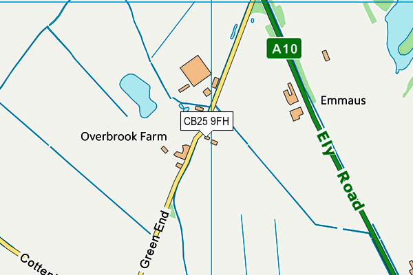 CB25 9FH map - OS VectorMap District (Ordnance Survey)