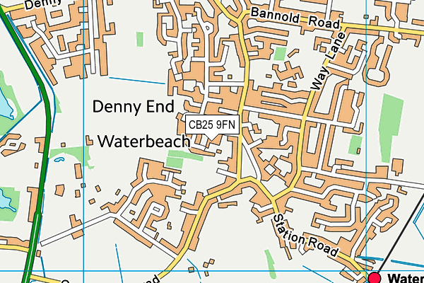 CB25 9FN map - OS VectorMap District (Ordnance Survey)