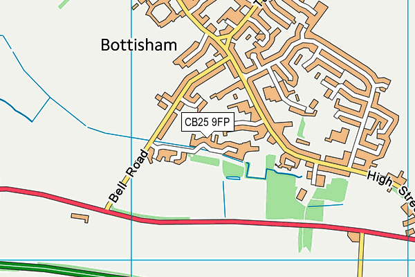 CB25 9FP map - OS VectorMap District (Ordnance Survey)