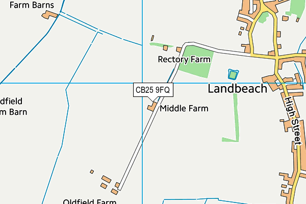 CB25 9FQ map - OS VectorMap District (Ordnance Survey)